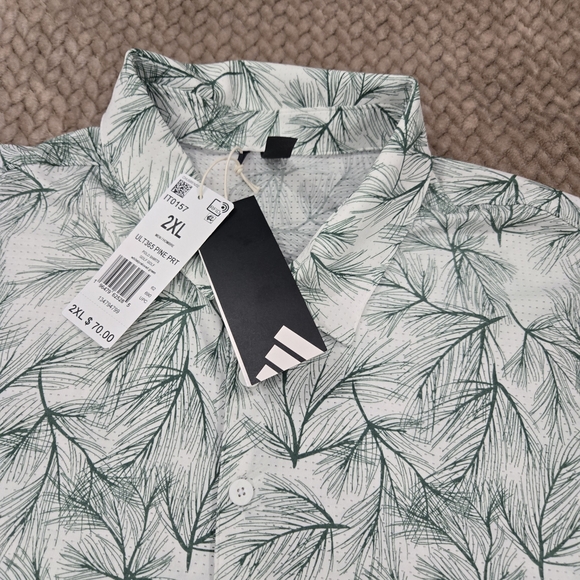 Men's Green Leaf Print Shirt - Picture 9 of 11